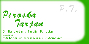 piroska tarjan business card
