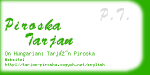 piroska tarjan business card